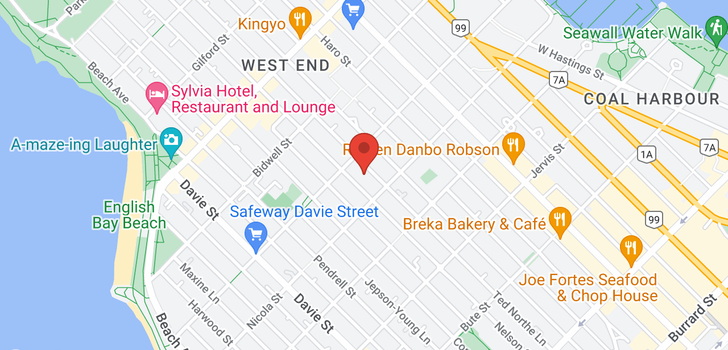 map of 105 1535 NELSON STREET